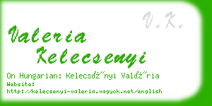 valeria kelecsenyi business card